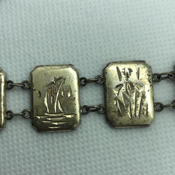 💛 Sterling Silver Vintage Siam Bracelet & Brooch - Picture 11 of 13